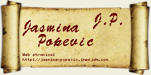 Jasmina Popević vizit kartica